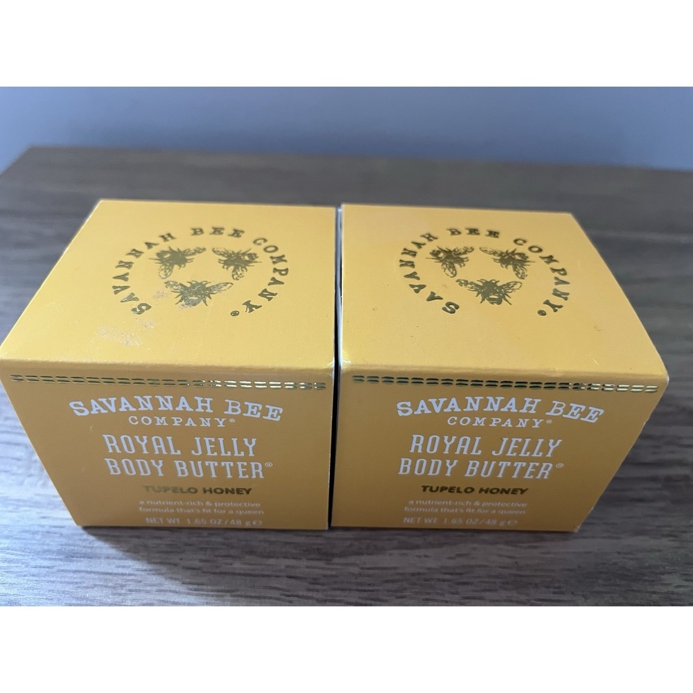 Lot Of 2 NEW SAVANNAH BEE COMPANY Royal Jelly‎ Body Butter Cream Tupelo Honey